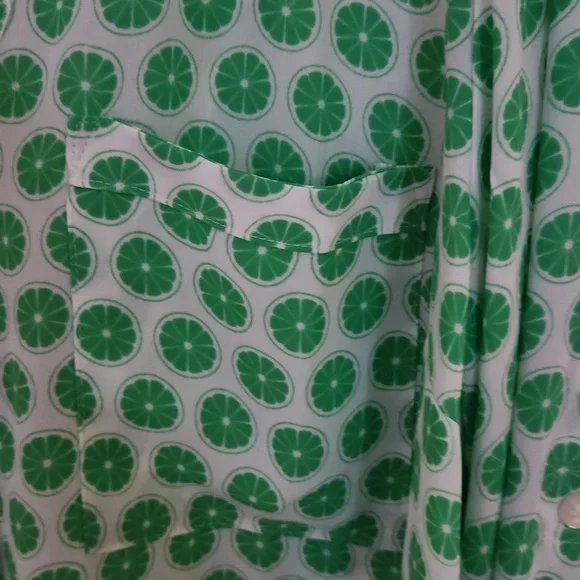 NWOT  Rare Express Green Lime Print  Button-Down Shirt - Picture 5 of 5
